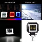 2 Exploradoras LED Alta Potencia Ojo Ángel 8000lm Moto Carro Par
