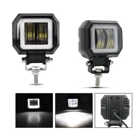 2 Exploradoras LED Alta Potencia Ojo Ángel 8000lm Moto Carro Par