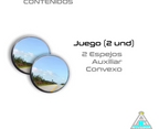 Espejos Auxiliares Convexos Punto Ciego Retrovisor 4cm - 5cm X2 Carro Moto
