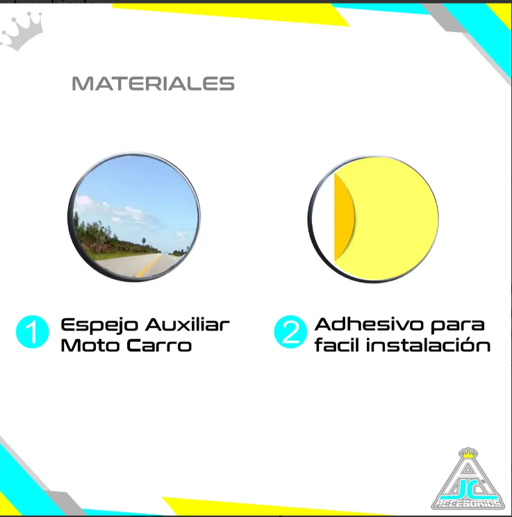 Espejos Auxiliares Convexos Punto Ciego Retrovisor 4cm - 5cm X2 Carro Moto