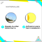 Espejos Auxiliares Convexos Punto Ciego Retrovisor 4cm - 5cm X2 Carro Moto